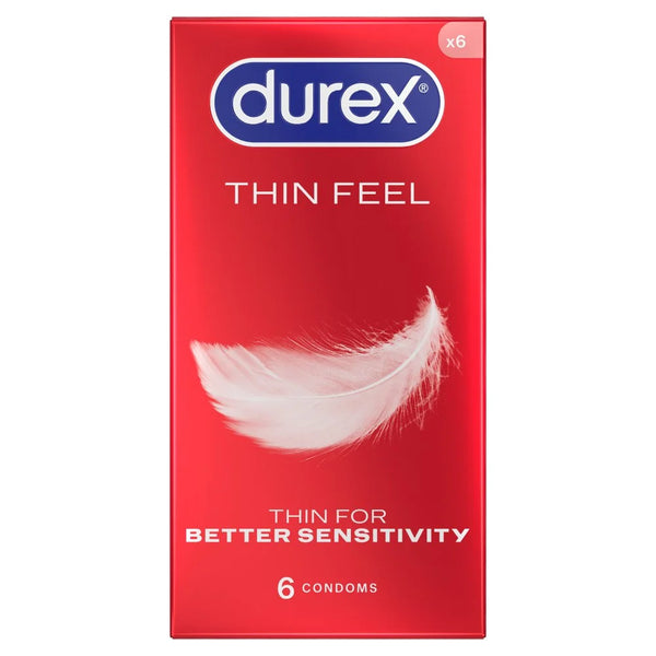 Durex Thin Feel Regular Fit Condoms, box of 6, front of pack