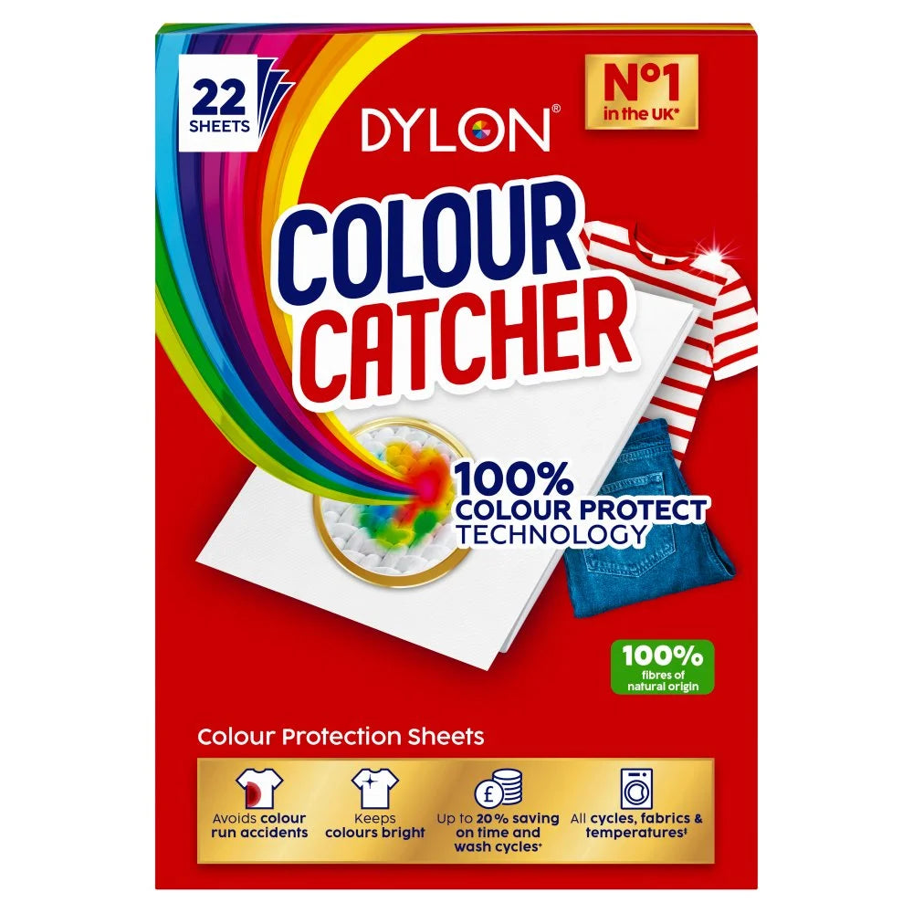 Dylon Colour Catcher Protection Laundry Sheets 22 sheets, front of pack