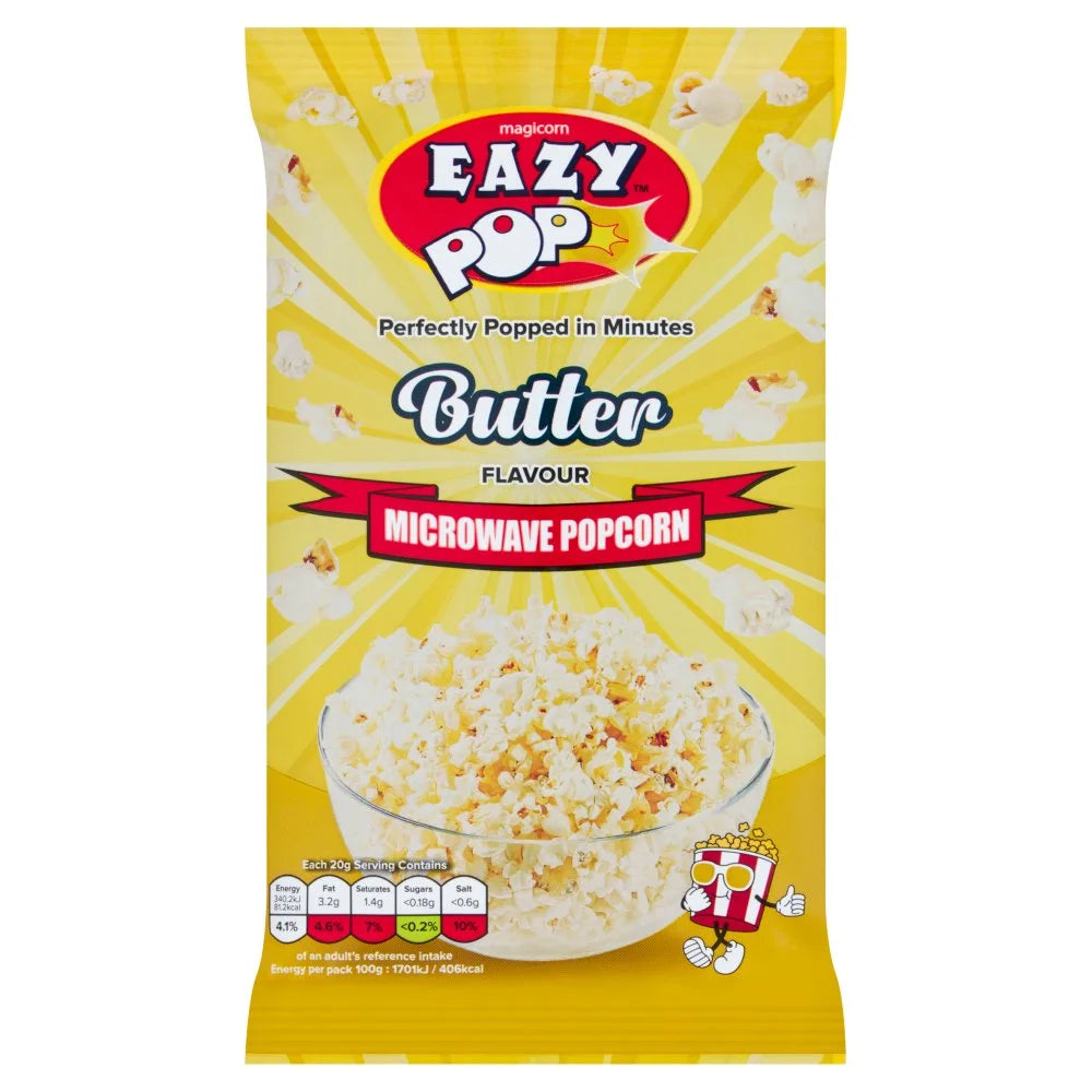Eazy Pop Magicorn Butter Flavour Microwave Popcorn 85g, front of pack