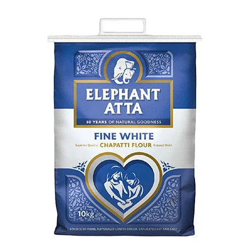 Elephant Atta White Flour 10kg, front of pack