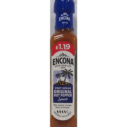 Encona Hot Pepper Sauce 142ml, front of pack