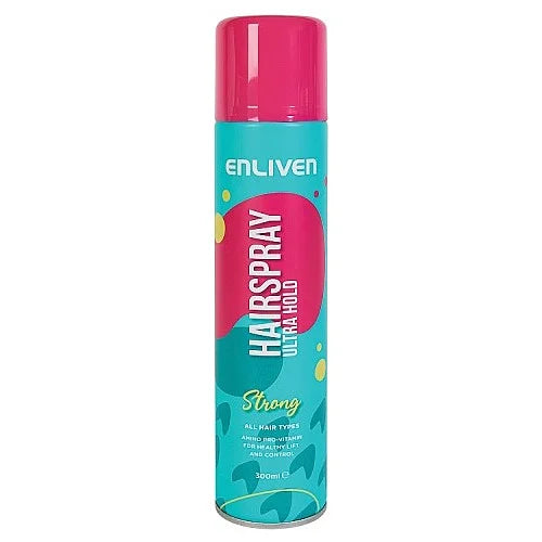 Enliven Ultra Hold Strong Hairspray 300ml, front of pack