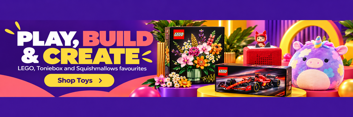 Play, build & create. LEGO, Toniebox and Squishmallows favourites. Shop Toys.