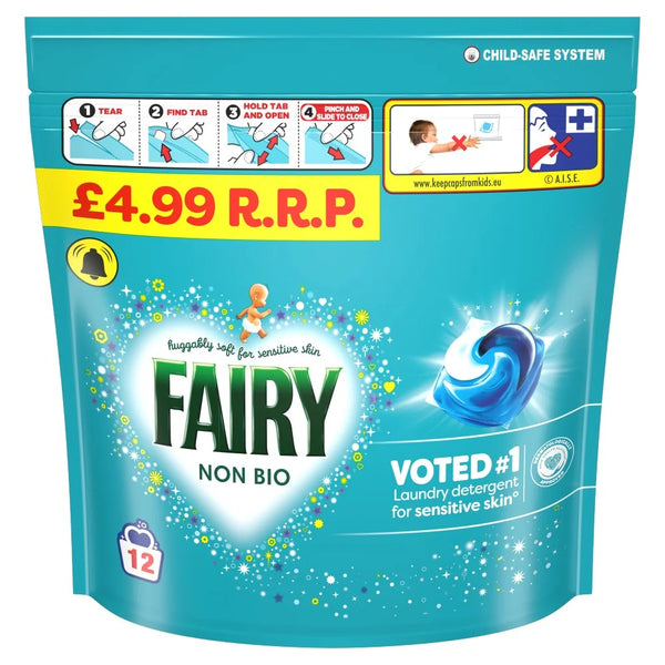 Fairy Non Bio The Big One Pods 12 Washes, front of pack