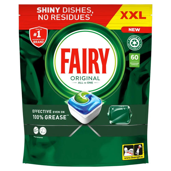 Fairy Original All in One Dishwasher Tablets 60, front of pack