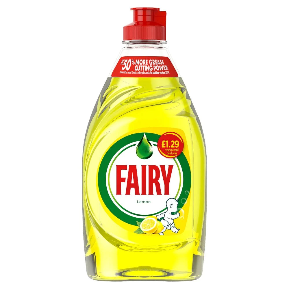Fairy Washing Up Liquid Lemon with LiftAction 320ml, front of pack