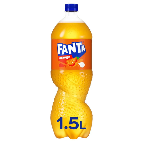 Fanta Orange 1.5L Bottle, front of pack