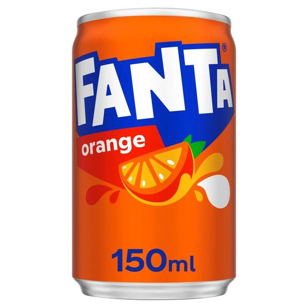 Fanta Orange 150ml Can, front of pack