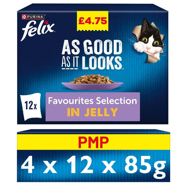Felix As Good As It Looks Favourites Selection Wet Cat Food 12x85g, front of pack