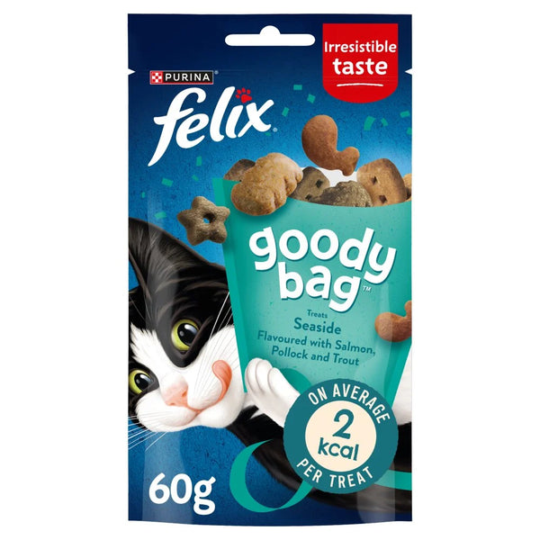 Felix Goody Bag Seaside Mix cat treats 60g, front of pack