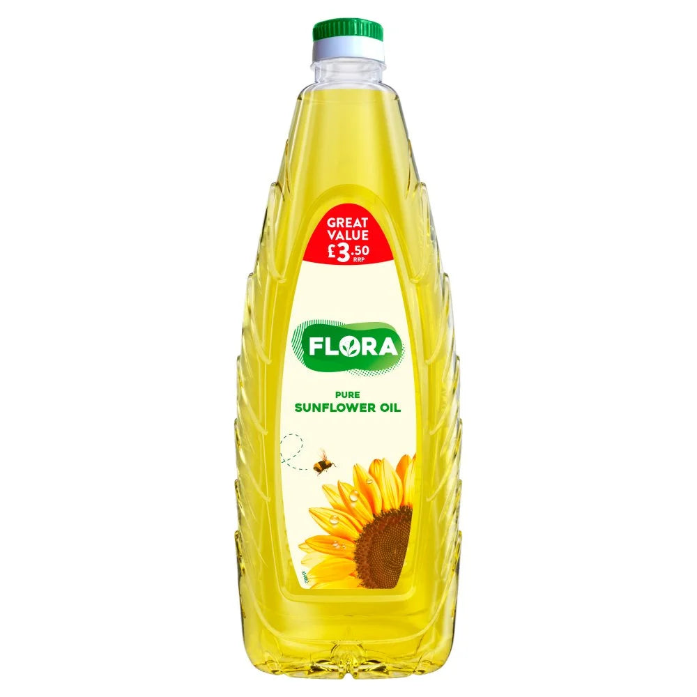 Flora Pure Sunflower Oil 1 Litre, front of pack