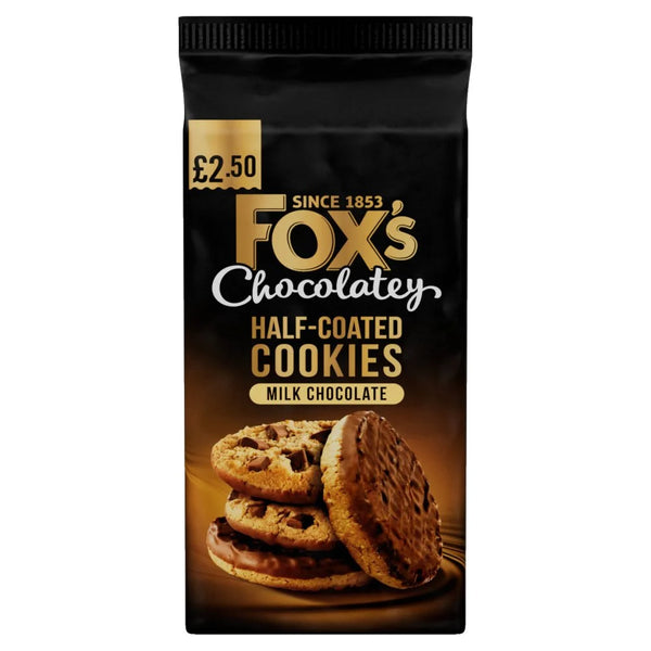 Fox's Fabulous Half Coated Milk Chocolate Cookies 175g, front of pack