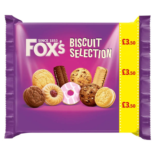 Fox's Favourites 9 Varieties Biscuit Selection 350g, front of pack