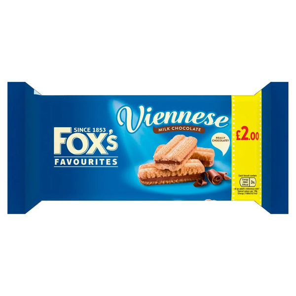 Fox's Viennese Milk Chocolate Biscuits 120g, front of pack