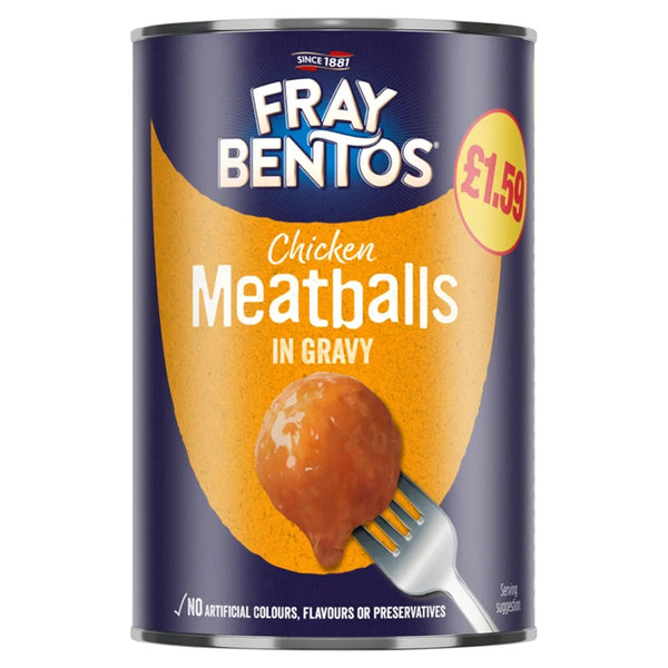 Fray Bentos Chicken Meatballs in Gravy 380g, front of pack