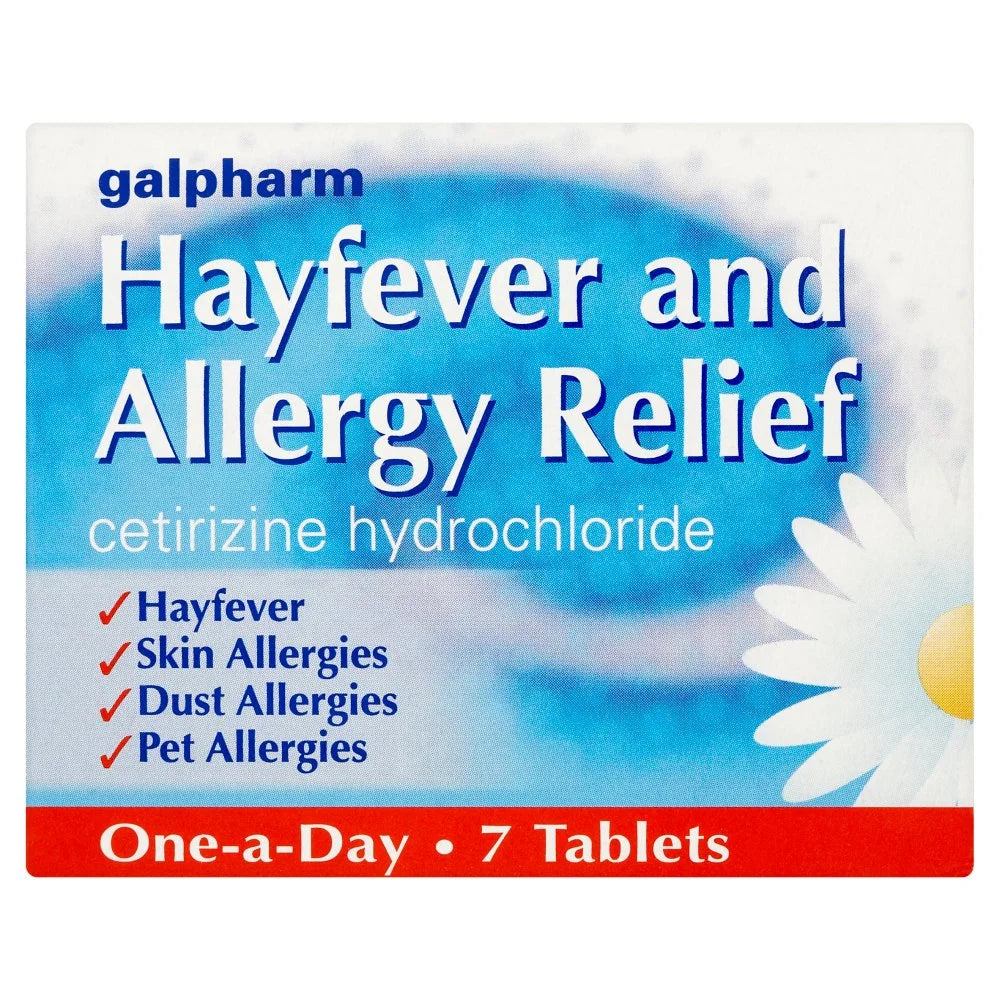 Galpharm Hayfever and Allergy Relief 7 tablets, front of pack