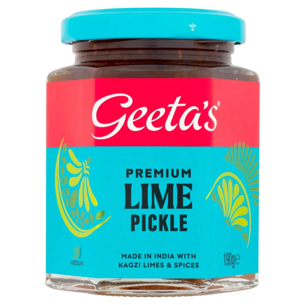 Geeta's Premium Lime Pickle 190g, front of pack