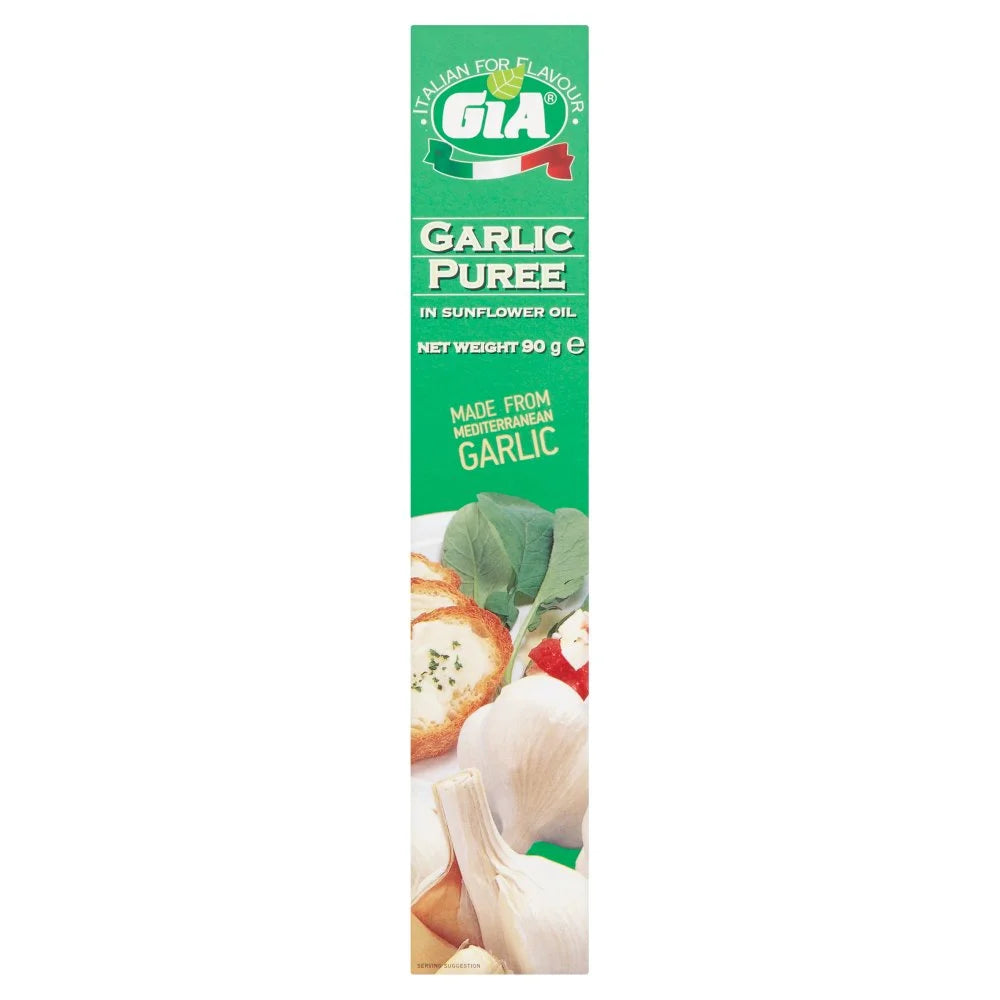 Gia Garlic Puree in Sunflower Oil 90g, front of pack