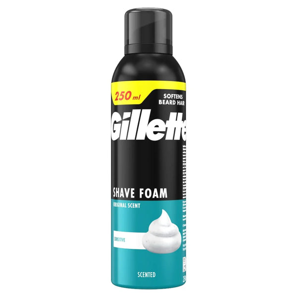 Gillette Classic Sensitive Shave Foam 250ml, front of pack