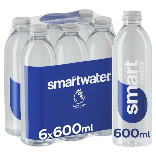Glaceau Smartwater 600ml bottles, front of pack