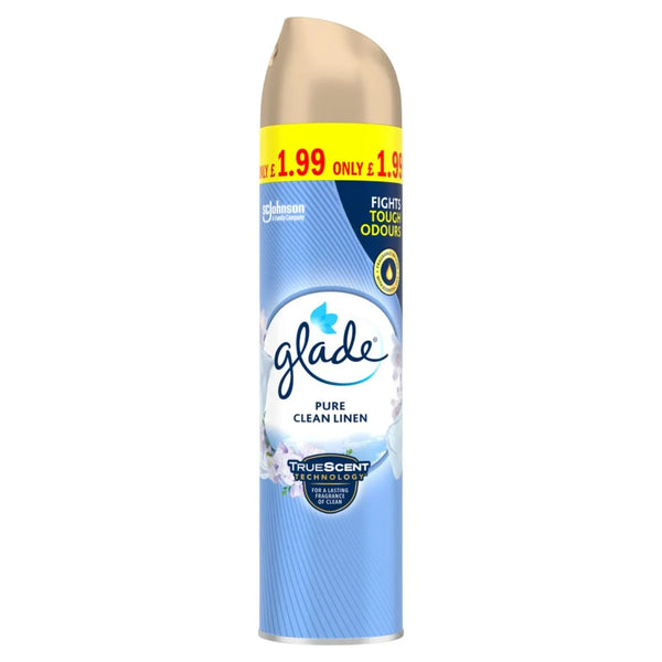 Glade Aerosol Air Freshener Clean Linen 300ml, front of pack