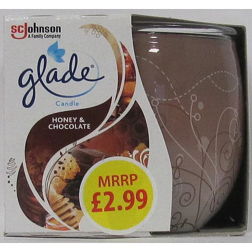 Glade Candle Honey & Chocolate, front of pack