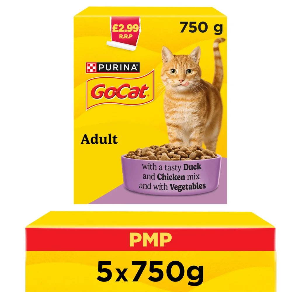 Go-Cat Chicken and Duck Dry Cat Food 750g, front of pack
