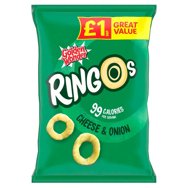 Golden Wonder Ringos Cheese & Onion 40g, front of pack