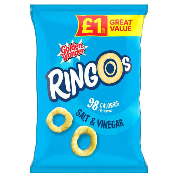 Golden Wonder Ringos Salt & Vinegar 40g, front of pack