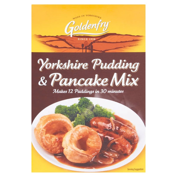 Goldenfry Yorkshire Pudding & Pancake Mix 142g, front of pack