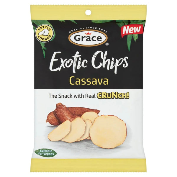 Grace Cassava Exotic Chips 75g, front of pack