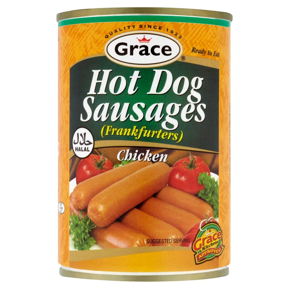 Grace Chicken Hot Dog Sausages 400g, front of pack