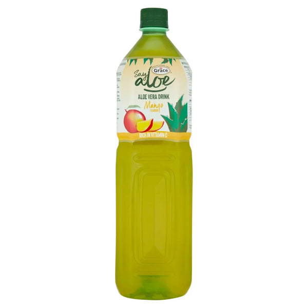 Grace Say Aloe Vera Drink Mango Flavour 1.5L, front of pack
