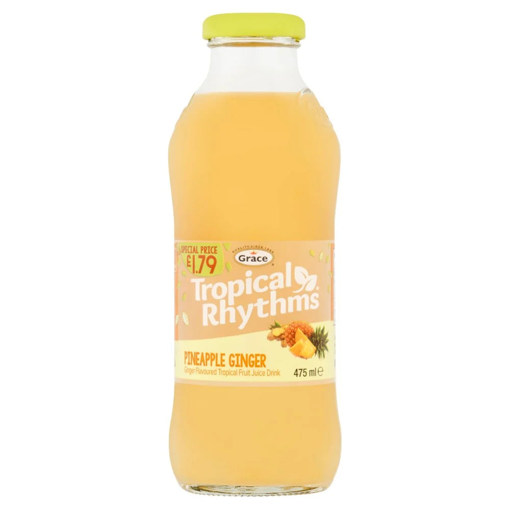 Grace Tropical Rhythms Pineapple Ginger 475ml, front of pack