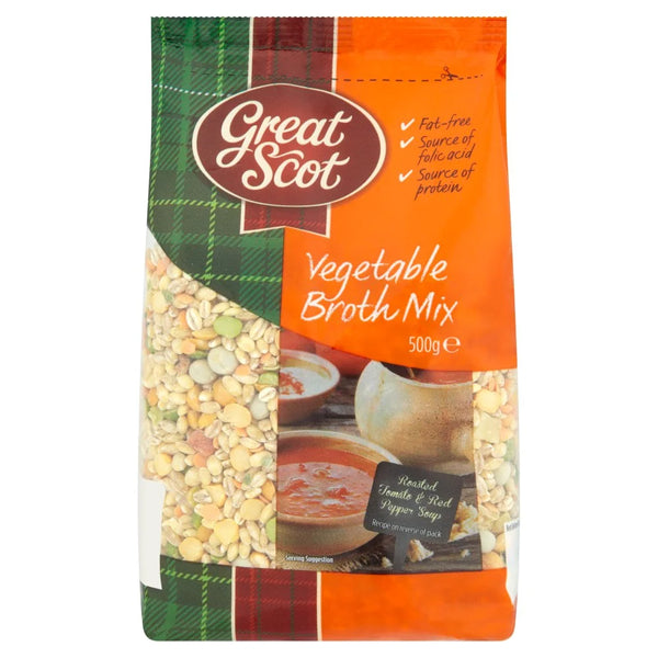 Great Scot Vegetable Broth Mix 500g, front of pack