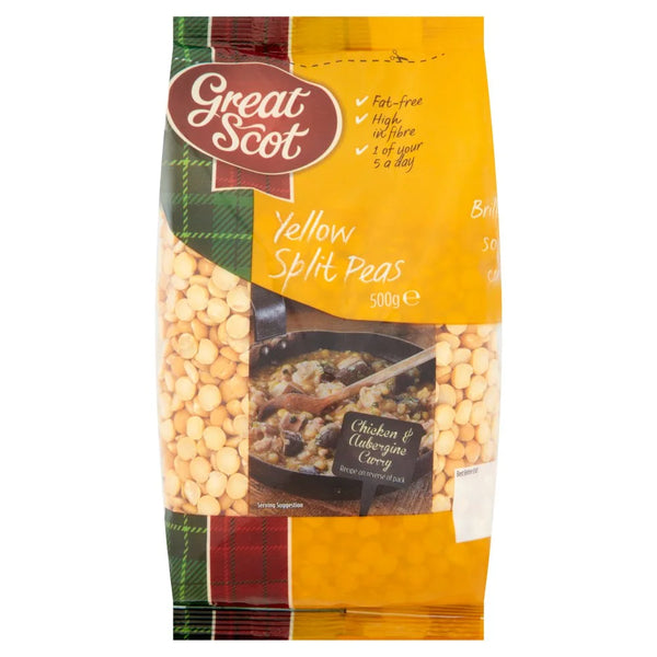 Great Scot Yellow Split Peas 500g, front of pack