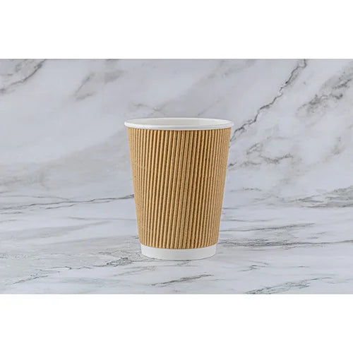 H-P Kraft Ripple Cups 12oz, front of pack
