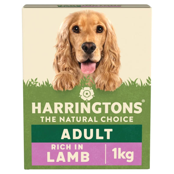 Harringtons Rich in Lamb & Rice Dry Adult Dog Food 1kg, front of pack