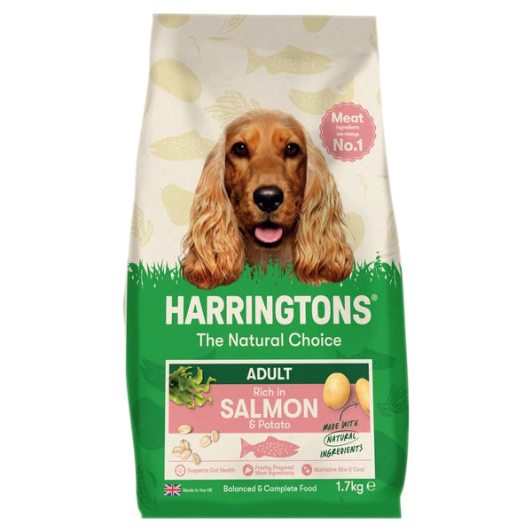 Harringtons Rich in Salmon & Potato Dry Adult Dog Food 1.7kg, front of pack