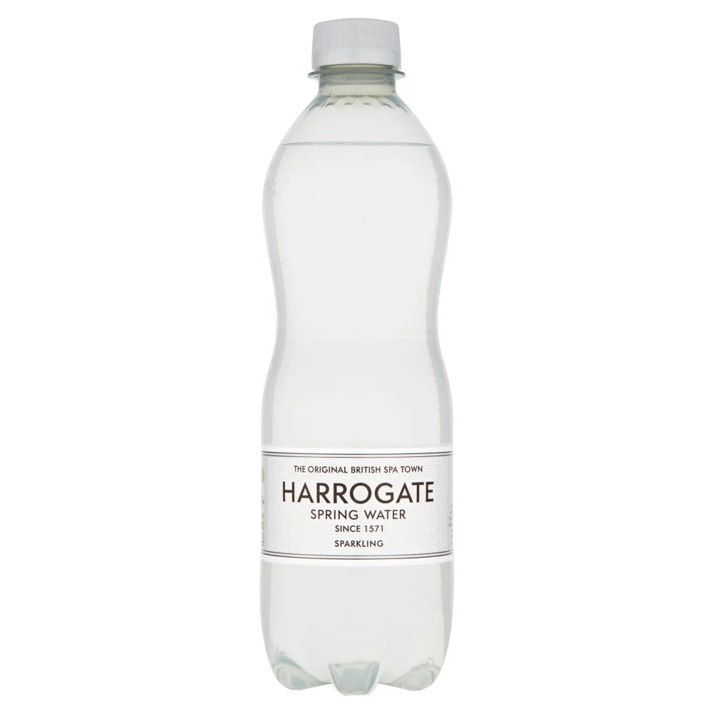 Harrogate Spring Water Sparkling 500ml, front of pack