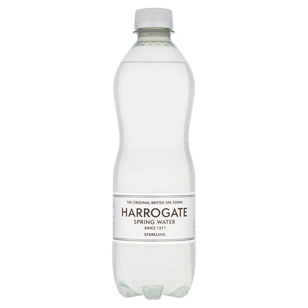 Harrogate Spring Water Sparkling 500ml, front of pack