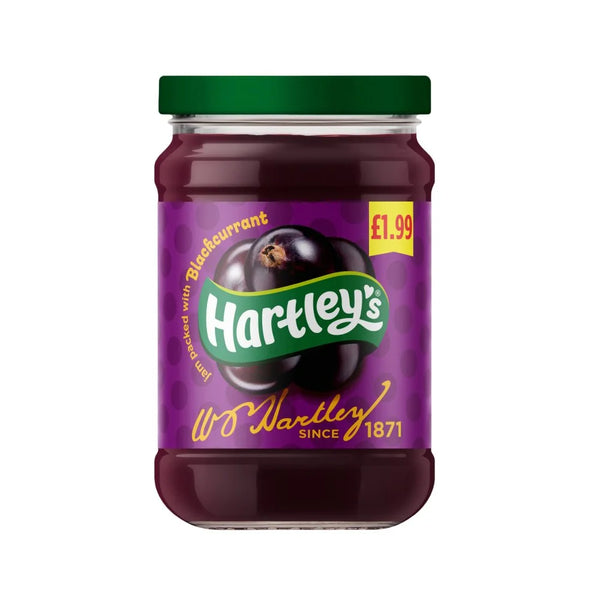 Hartley's Blackcurrant Jam 300g, front of pack