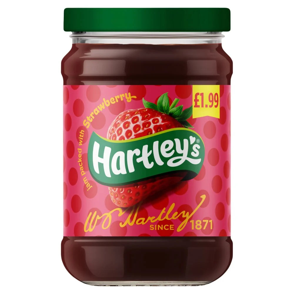 Hartley's Strawberry Jam 300g, front of pack