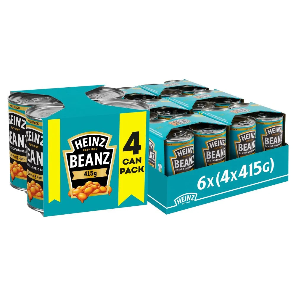 Heinz Beanz in a Rich Tomato Sauce 4 x 415g, front of pack