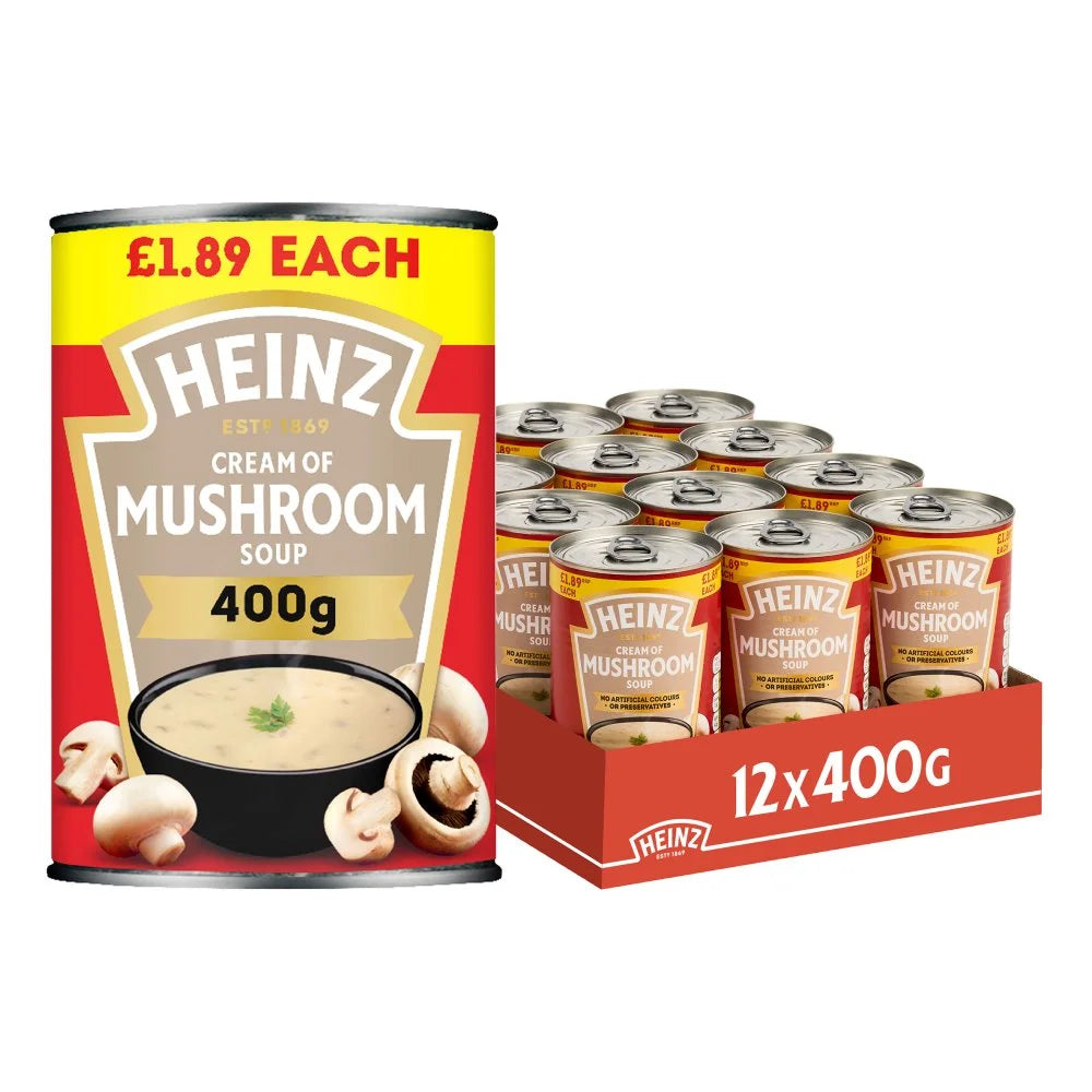 Heinz Cream of Mushroom Soup 400g, front of pack