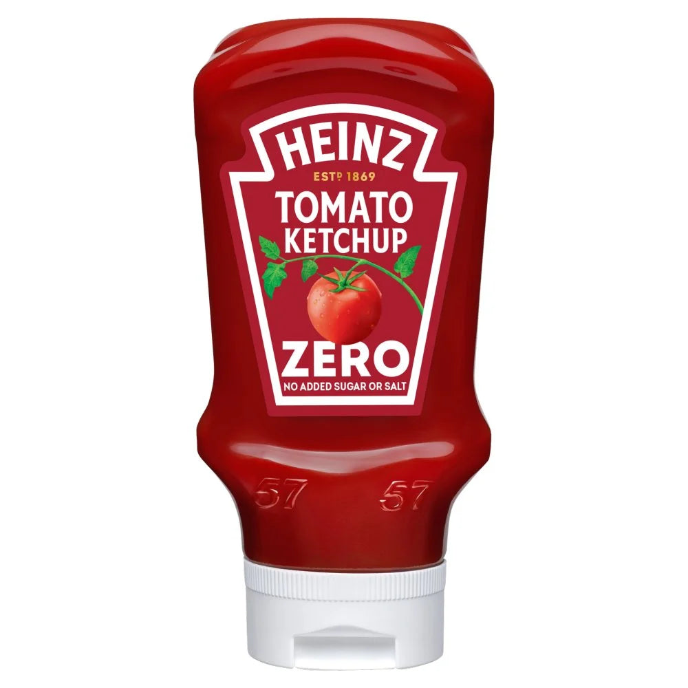 Heinz Tomato Ketchup Zero Added Sugar and Salt 400ml, front of pack