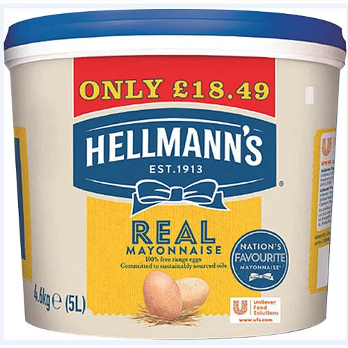 Hellmann's Real Mayonnaise 5L, front of pack
