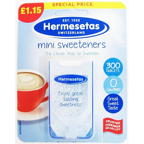 Hermesetas Sweetener Tablets 300, front of pack