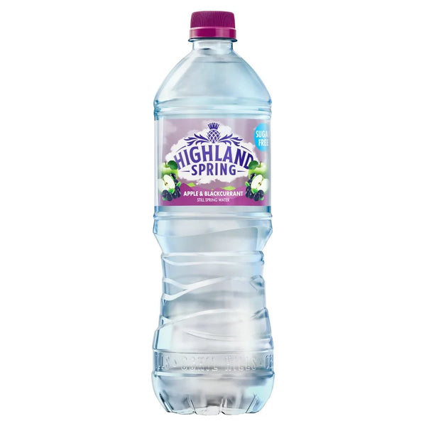 Highland Spring Apple and Blackcurrant Spring Water 750ml, front of pack