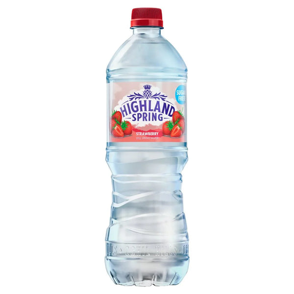 Highland Spring Strawberry Still Spring Water 750ml, front of pack